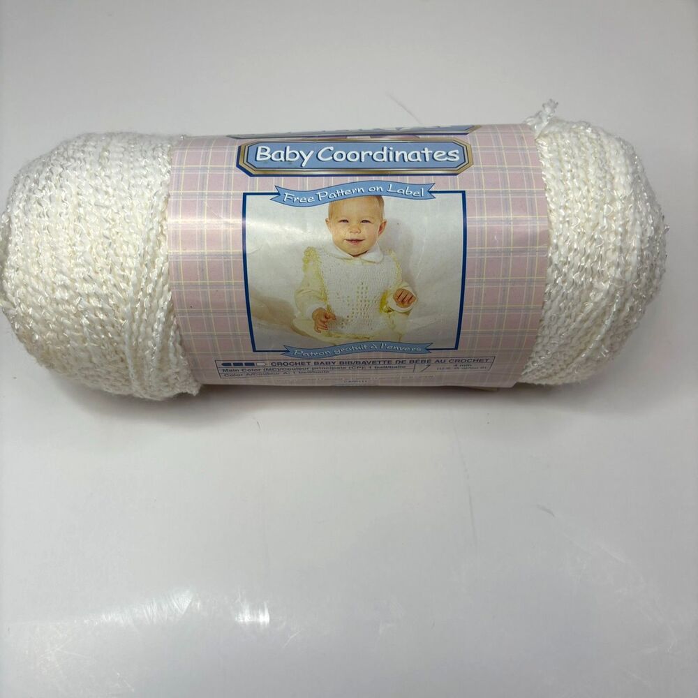 Bernat Baby Coordinates Yarn White- Discontinued Legacy Baby Yarn 160g/5.6 oz